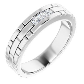 14K White .20 CTW Diamond Mens Ring Ref 14769544